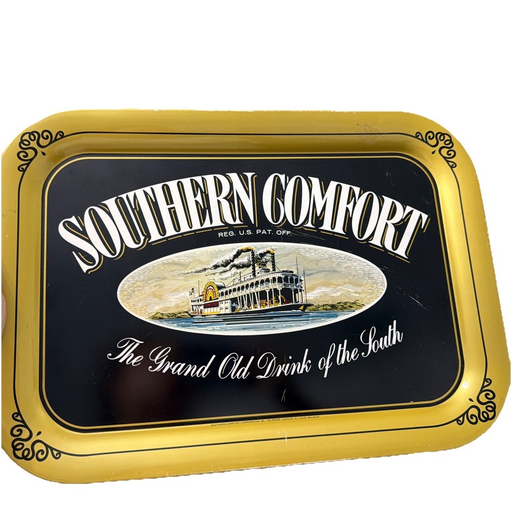 Southern Comfort Serving Tray Rare Vintage Metal 17'' Long